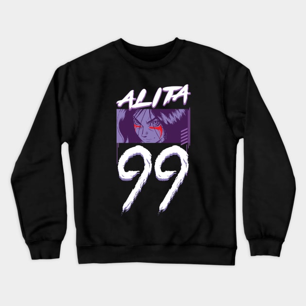 Alita - Warrior 99 Crewneck Sweatshirt by MatamorosGraphicDesign